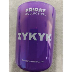 Friday Collective IYKYK Single Wick 8oz Purple Candle Fruit/Vanilla New